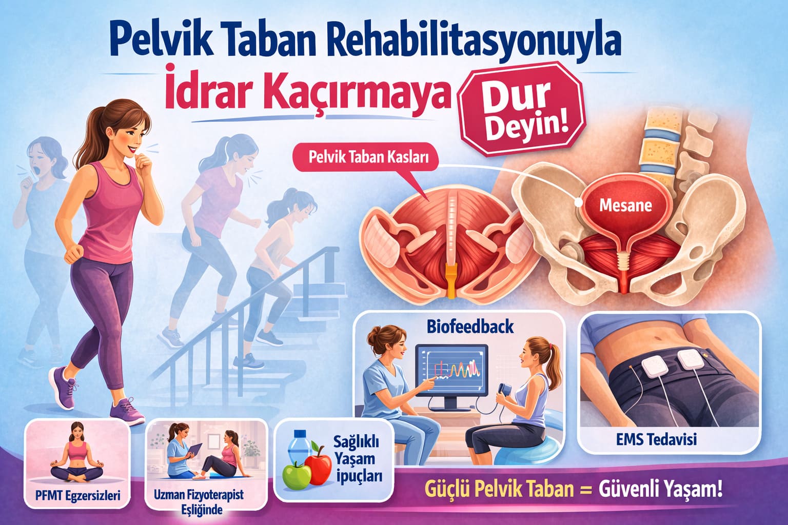 Pelvik Taban Rehabilitasyonuyla İdrar Kaçırmaya Dur Deyin
